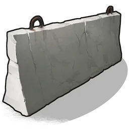 Concrete Barricade Rust Item