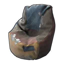 Fabric Beanbag Seat Rust Item