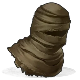 Burlap Headwrap Rust Item