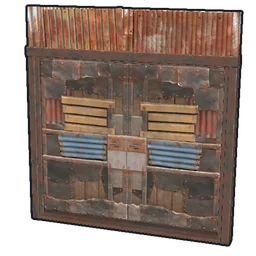 Sheet Metal Double Door Rust Item