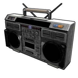 Portable Boom Box Rust Item