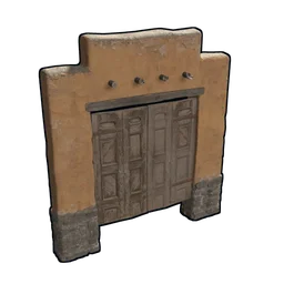High External Adobe Gate Rust Item