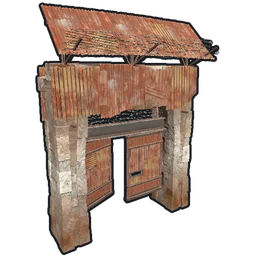 High External Stone Gate Rust Item