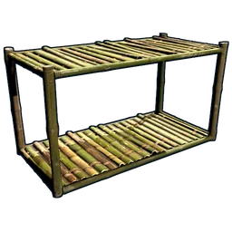 Half Height Bamboo Shelves Rust Item