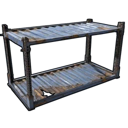 Half Height Industrial Shelves Rust Item