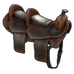 Double Horse Saddle Rust Item