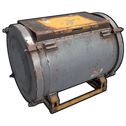 Industrial Storage Horizontal Barrel Rust Item