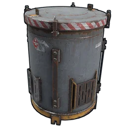 Industrial Storage Vertical Barrel Rust Item