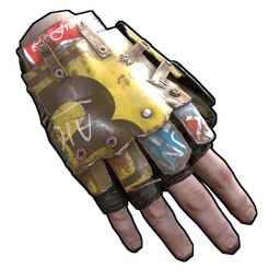 Road Sign Gloves Rust Item