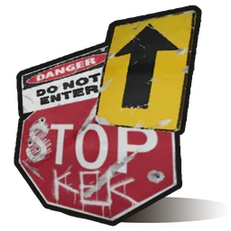 Road Signs Rust Item