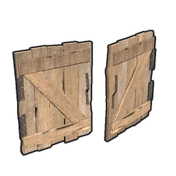 Wood Shutters Rust Item