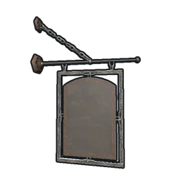 Two Sided Hanging Sign Rust Item
