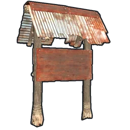 Two Sided Town Sign Post Rust Item