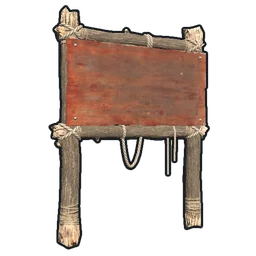 One Sided Town Sign Post Rust Item