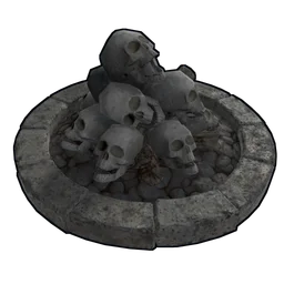 Skull Fire Pit Rust Item