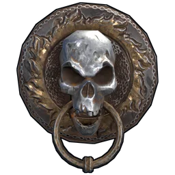Skull Door Knocker Rust Item