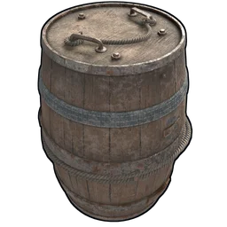 Storage Barrel Vertical Rust Item