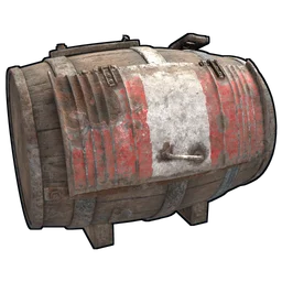 Storage Barrel Horizontal Rust Item