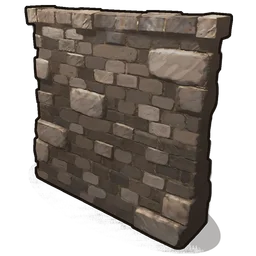 High External Stone Wall Rust Item