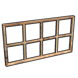 Wooden Window Bars Rust Item