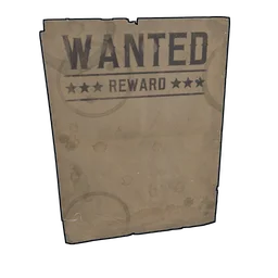 Wanted Poster 3 Rust Item