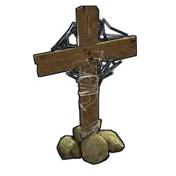 Wooden Cross Rust Item