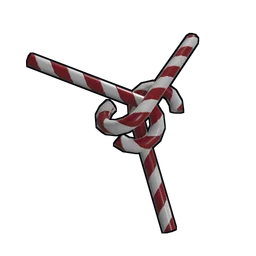 Decorative Plastic Candy Canes Rust Item