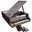 Wheelbarrow Piano Rust Item